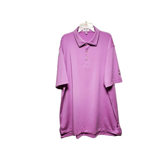 Peter Millar Summer Comfort XL Polo Shirt Purple and Blue Striped‎ - Picture 1 of 5